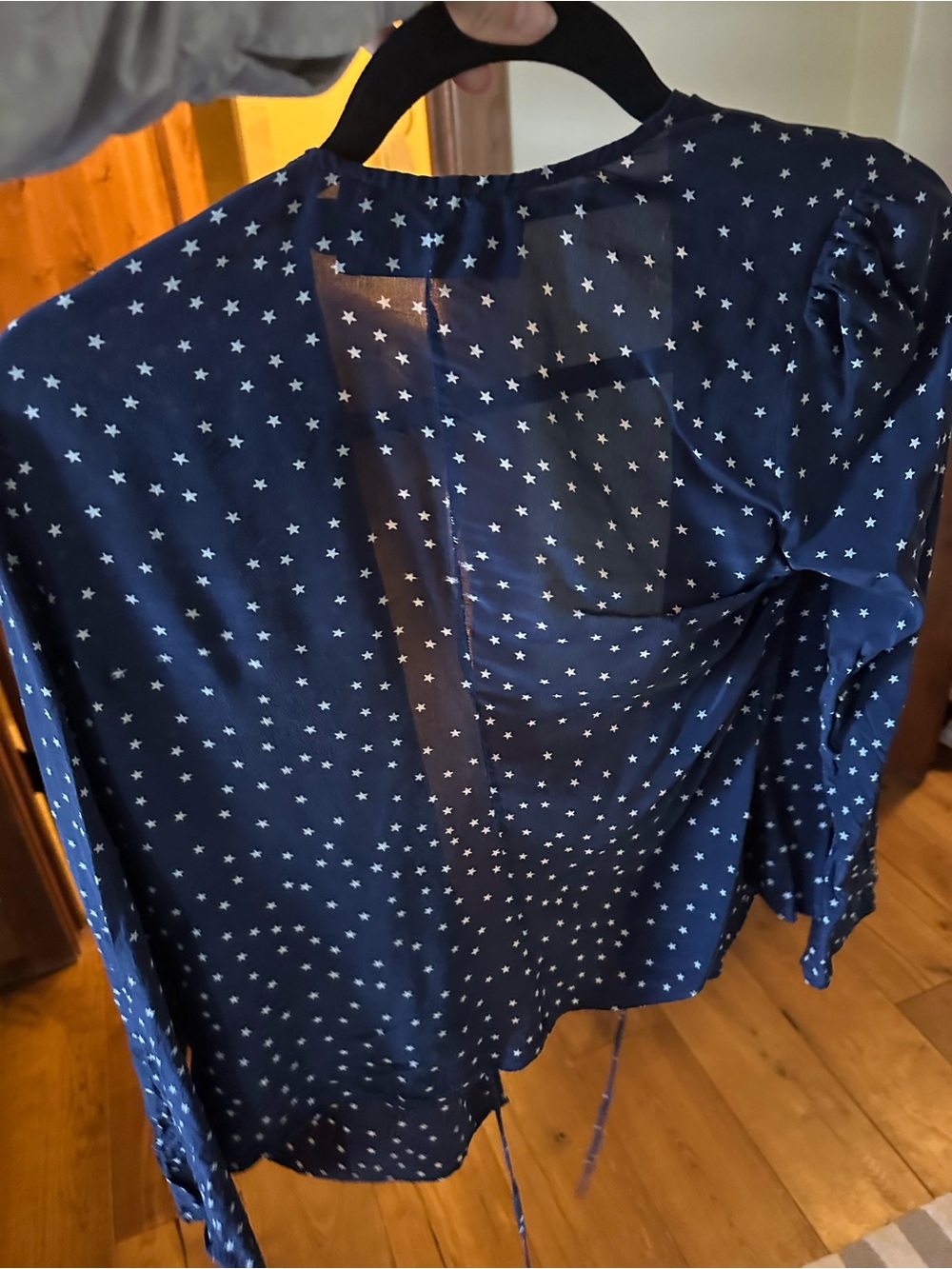 Réalisation Par Navy Star Print Tie-Front Blouse - Picture 3 of 6